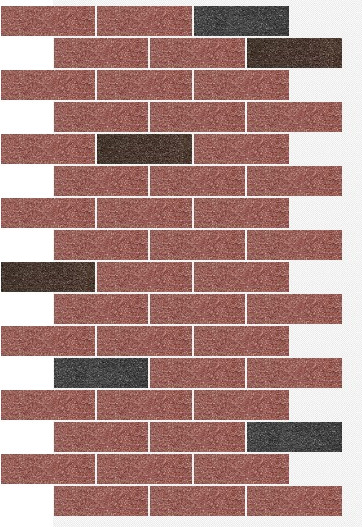 Фасадная панель АМК Кирпич цвет 432 в упаковке 9м2 - фото