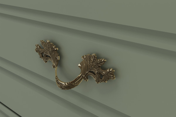 Комод Bravo Мебель Лорето 5 ящиков (лак зеленый самшит)