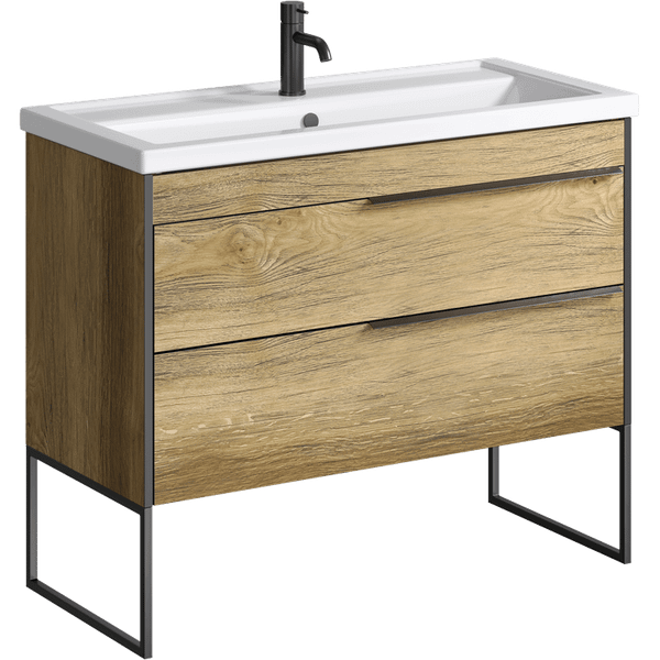 Тумба с умывальником Aqwella Fargo 1010 / FRG0110DB+4640021065204+FRGN440