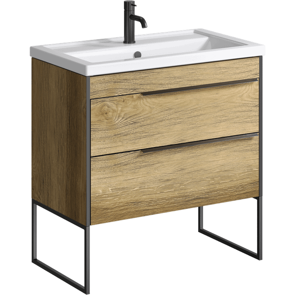 Тумба с умывальником Aqwella Fargo 820 / FRG0108DB+4640021064733+FRGN440