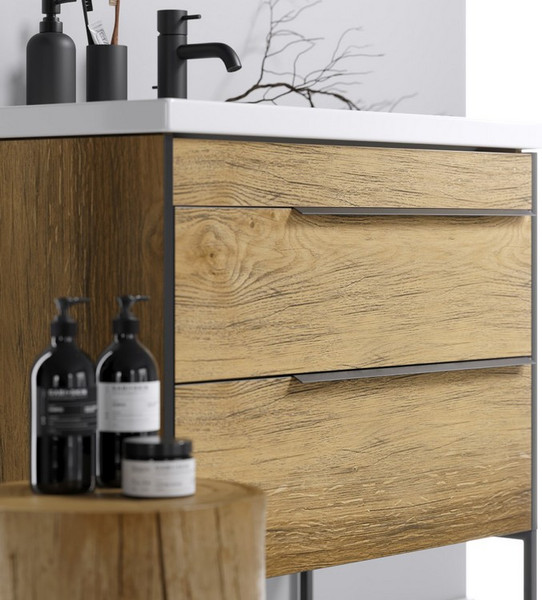 Тумба с умывальником Aqwella Fargo 820 / FRG0108DB+4640021064733+FRGN440