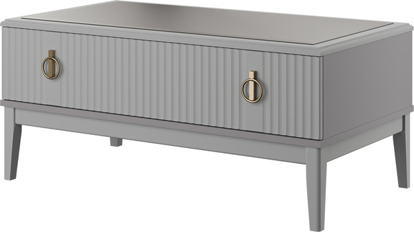 Журнальный столик Bravo Мебель Фарго (ЛДСП серый шифер/МДФ лак антрацит) - фото