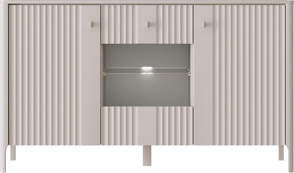 Тумба Black Red White Dalia KOM1W2D с подсветкой - фото