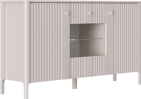 Тумба Black Red White Dalia KOM1W2D с подсветкой