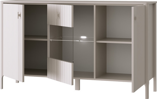 Тумба Black Red White Dalia KOM1W2D с подсветкой