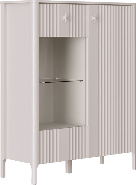 Шкаф с витриной Black Red White Dalia REG1W1D с подсветкой - фото