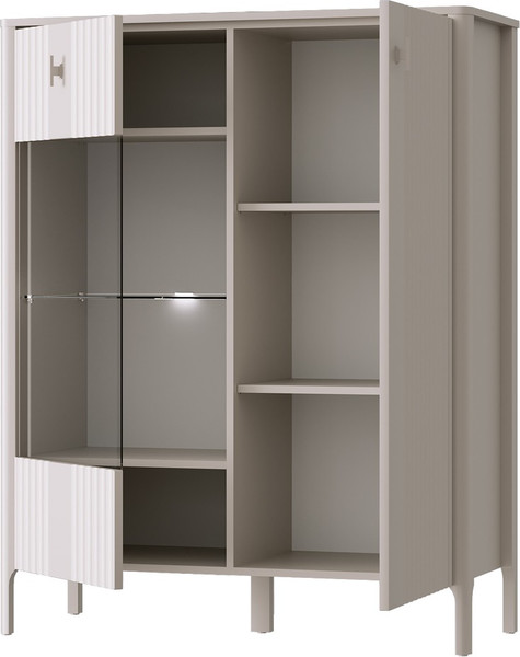 Шкаф с витриной Black Red White Dalia REG1W1D с подсветкой