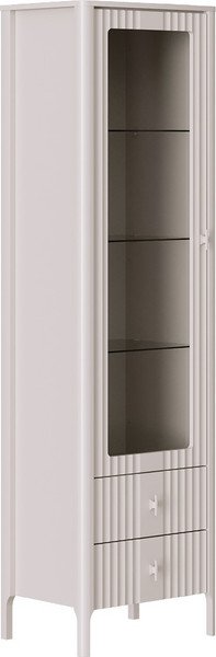 Шкаф-пенал с витриной Black Red White Dalia REG1W2S - фото