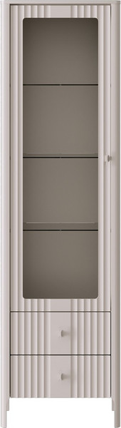 Шкаф-пенал с витриной Black Red White Dalia REG1W2S