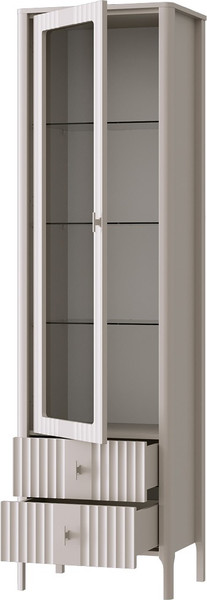 Шкаф-пенал с витриной Black Red White Dalia REG1W2S