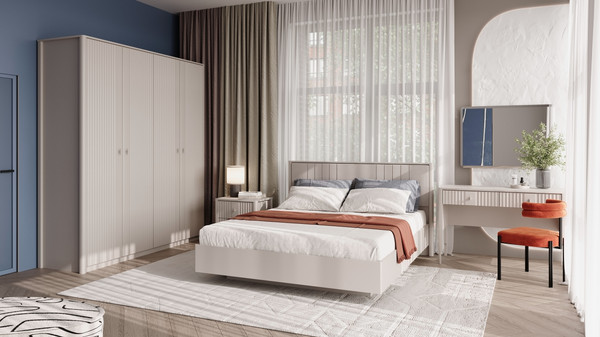 Двуспальная кровать Black Red White Dalia LOZ160х200 с мягким элементом М