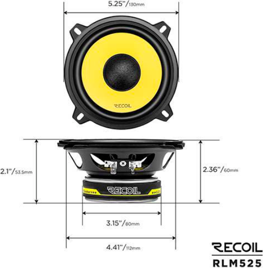 Компонентная АС Recoil Yellow RLM-525 Comp