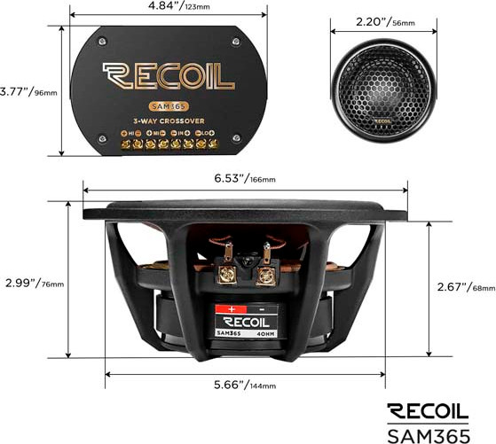 Компонентная АС Recoil Bronze SAM-365 Comp 3-Way