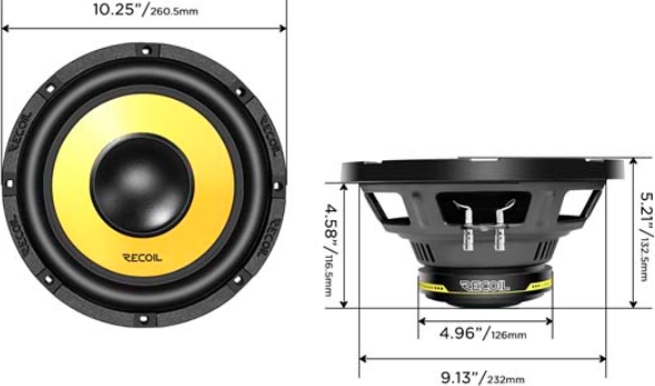 Головка сабвуфера Recoil LW10S4