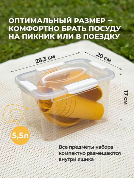 Набор пластиковой посуды Phibo Optimum 433267606
