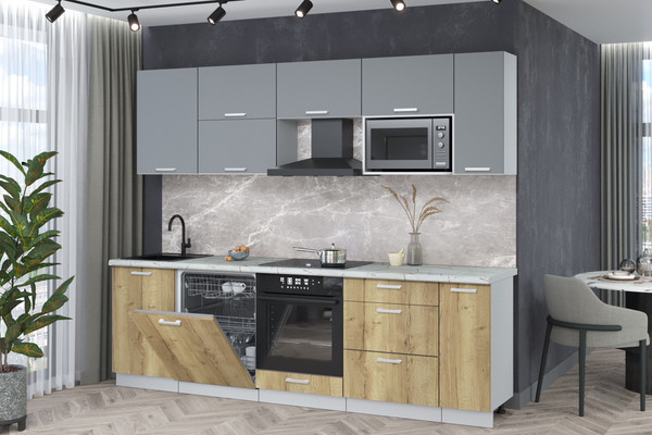 Кухонный гарнитур Интерлиния Мила Лайт 2.6-ПМ2