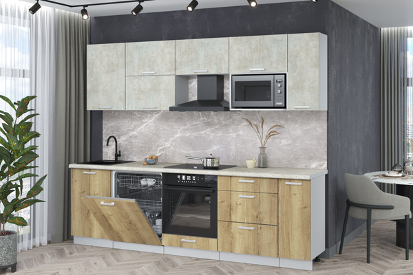 Кухонный гарнитур Интерлиния Мила Лайт 2.6-ПМ2