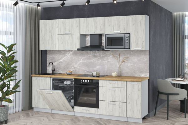 Кухонный гарнитур Интерлиния Мила Лайт 2.6-ПМ2