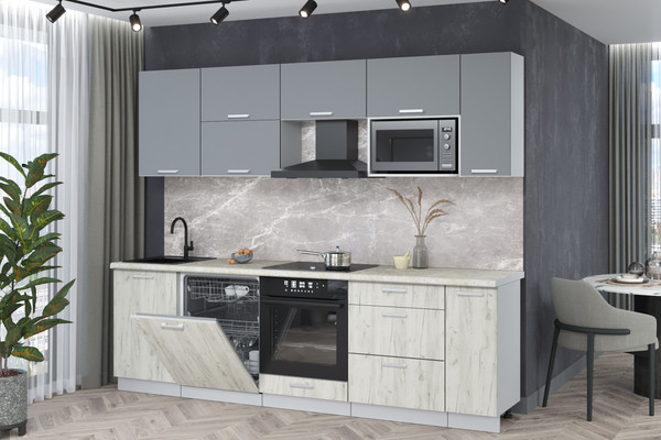 Кухонный гарнитур Интерлиния Мила Лайт 2.6-ПМ2