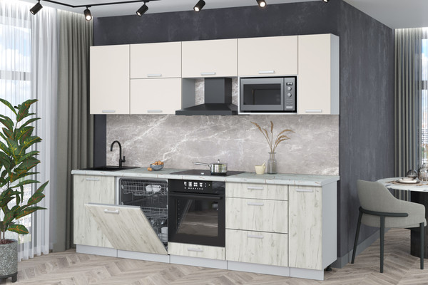 Кухонный гарнитур Интерлиния Мила Лайт 2.6-ПМ2