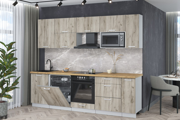 Кухонный гарнитур Интерлиния Мила Лайт 2.6-ПМ2