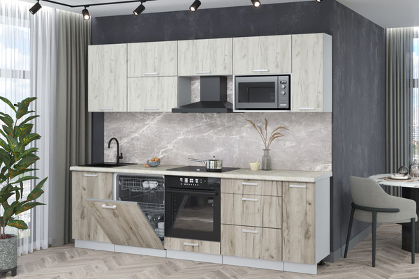 Кухонный гарнитур Интерлиния Мила Лайт 2.6-ПМ2