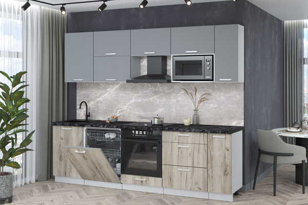 Кухонный гарнитур Интерлиния Мила Лайт 2.6-ПМ2