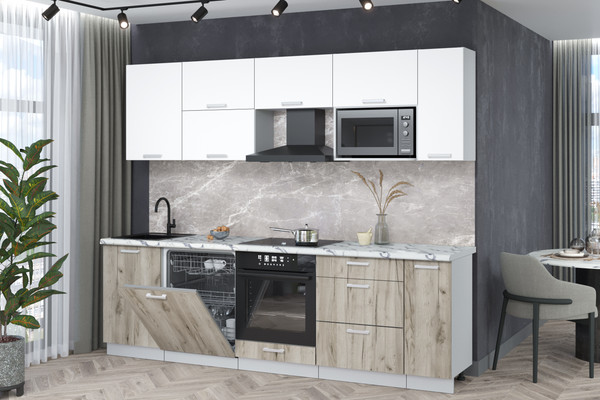 Кухонный гарнитур Интерлиния Мила Лайт 2.6-ПМ2