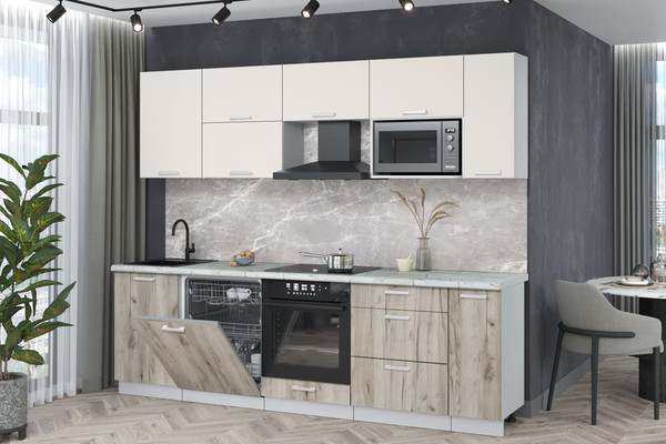 Кухонный гарнитур Интерлиния Мила Лайт 2.6-ПМ2