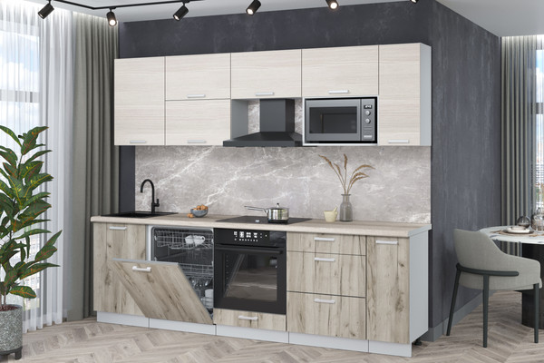 Кухонный гарнитур Интерлиния Мила Лайт 2.6-ПМ2