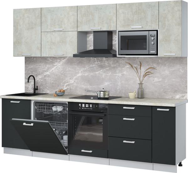 Кухонный гарнитур Интерлиния Мила Лайт 2.6-ПМ2 - фото