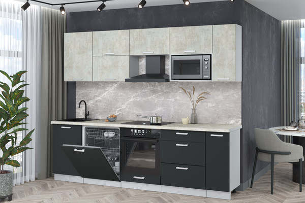 Кухонный гарнитур Интерлиния Мила Лайт 2.6-ПМ2