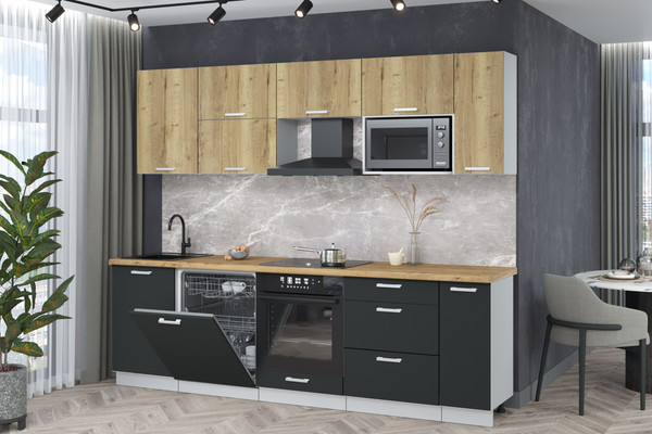 Кухонный гарнитур Интерлиния Мила Лайт 2.6-ПМ2