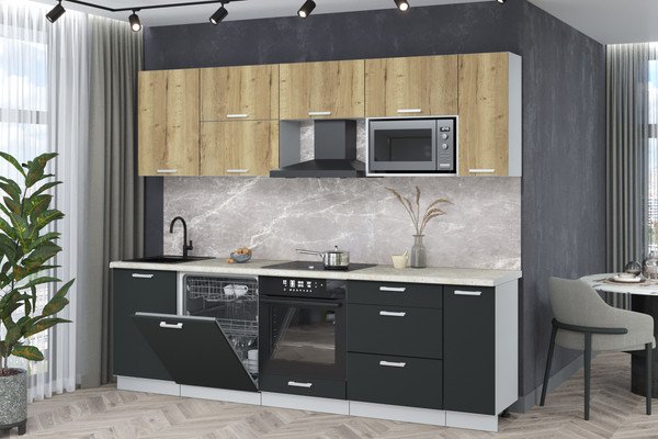 Кухонный гарнитур Интерлиния Мила Лайт 2.6-ПМ2