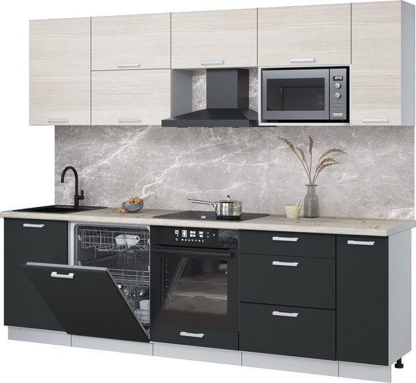 Кухонный гарнитур Интерлиния Мила Лайт 2.6-ПМ2 - фото