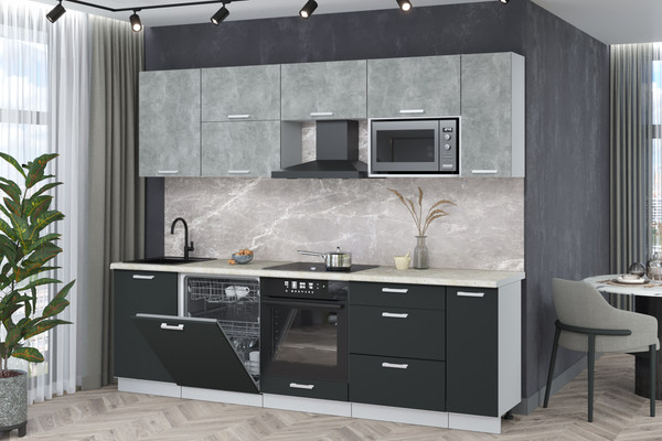 Кухонный гарнитур Интерлиния Мила Лайт 2.6-ПМ2