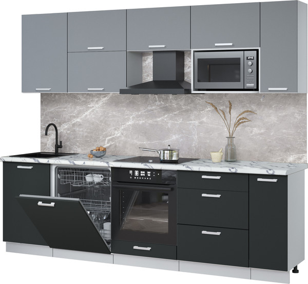 Кухонный гарнитур Интерлиния Мила Лайт 2.6-ПМ2 - фото