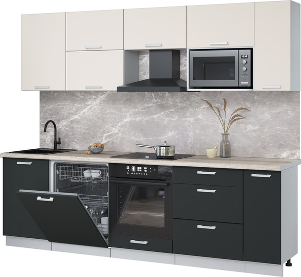 Кухонный гарнитур Интерлиния Мила Лайт 2.6-ПМ2 - фото