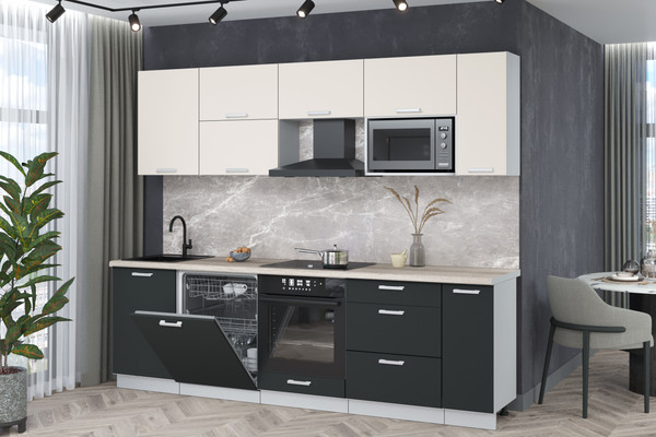 Кухонный гарнитур Интерлиния Мила Лайт 2.6-ПМ2