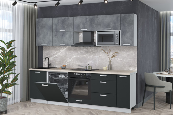 Кухонный гарнитур Интерлиния Мила Лайт 2.6-ПМ2