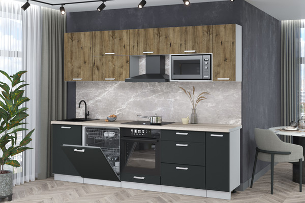 Кухонный гарнитур Интерлиния Мила Лайт 2.6-ПМ2