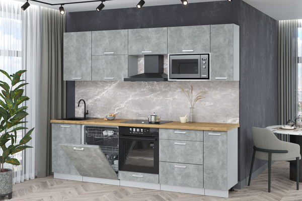 Кухонный гарнитур Интерлиния Мила Лайт 2.6-ПМ2