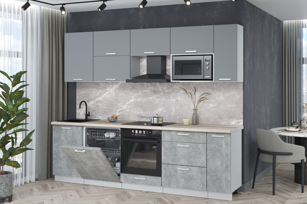 Кухонный гарнитур Интерлиния Мила Лайт 2.6-ПМ2