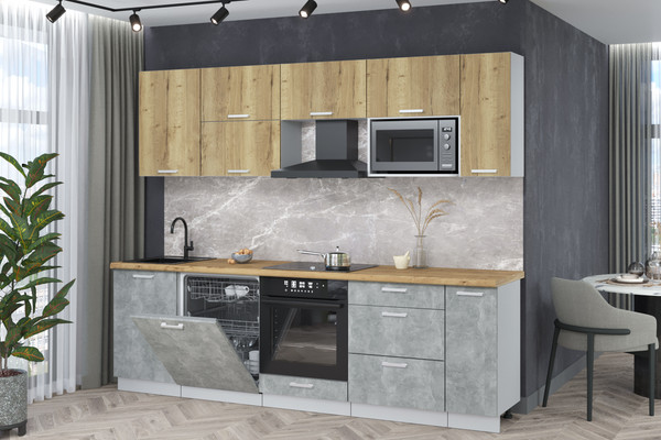 Кухонный гарнитур Интерлиния Мила Лайт 2.6-ПМ2