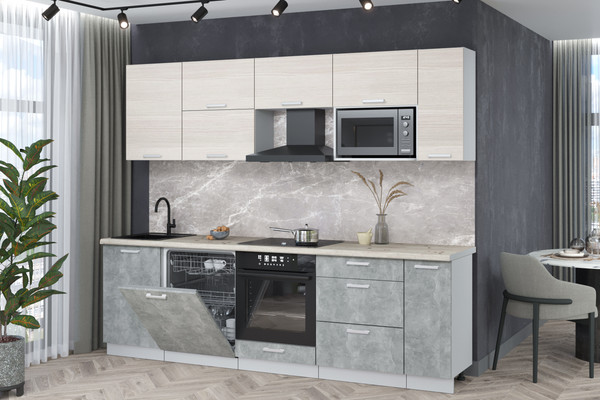 Кухонный гарнитур Интерлиния Мила Лайт 2.6-ПМ2