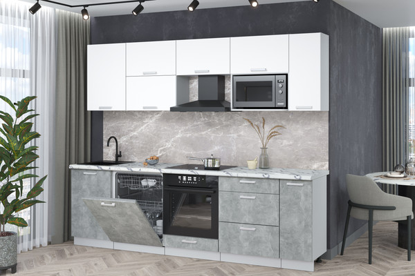 Кухонный гарнитур Интерлиния Мила Лайт 2.6-ПМ2