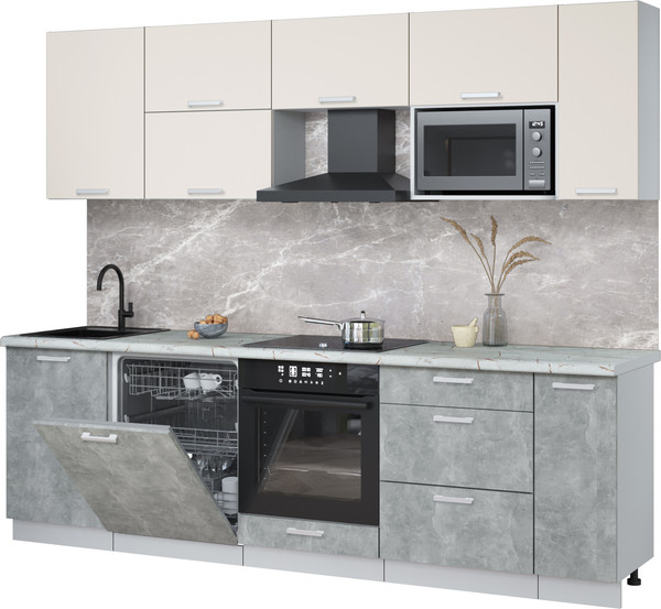 Кухонный гарнитур Интерлиния Мила Лайт 2.6-ПМ2 - фото