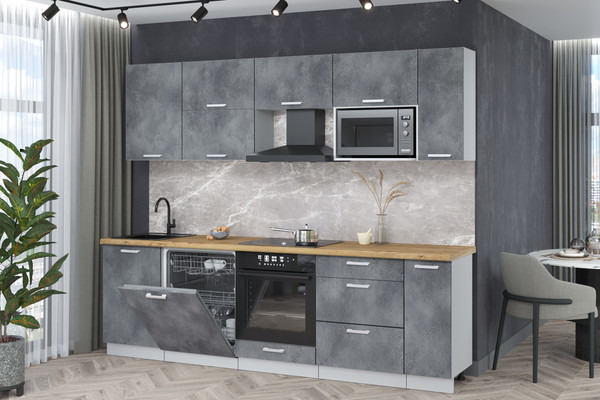 Кухонный гарнитур Интерлиния Мила Лайт 2.6-ПМ2