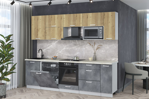 Кухонный гарнитур Интерлиния Мила Лайт 2.6-ПМ2