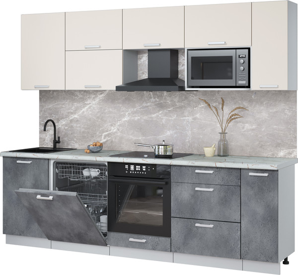 Кухонный гарнитур Интерлиния Мила Лайт 2.6-ПМ2 - фото